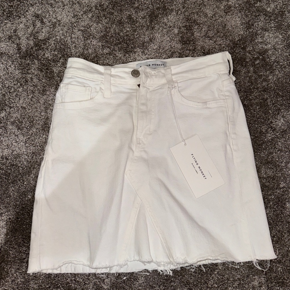 Flying Monkey white Jean skirt